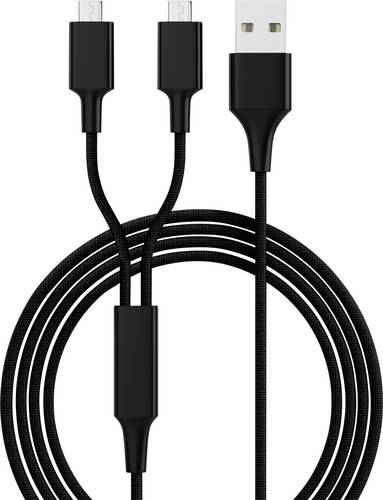 Smrter USB-Ladekabel USB 2.0 USB-A Stecker, USB-Micro-B Stecker 1.20m Schwarz SMRTER_HYDRA_DUO_M_BK