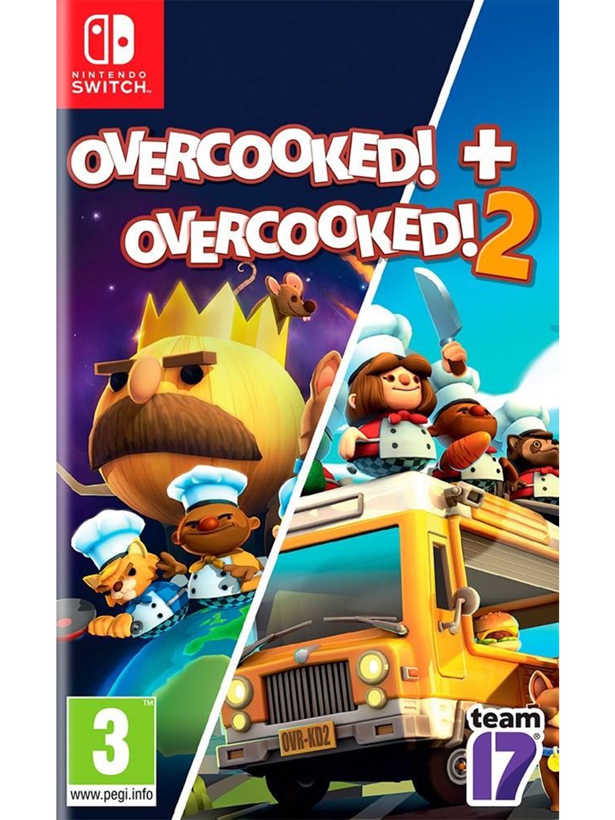 Overcooked + Overcooked 2 Double Pack - Nintendo Switch - Party - PEGI 3