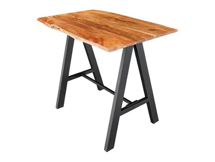 Riess Ambiente Bartisch Mammut - 120x83cm - Natur - Akazienholz Metall Platz für 4 Personen, Baumkante, Unikat, handgefertigt, pflegeleichte Oberfläche