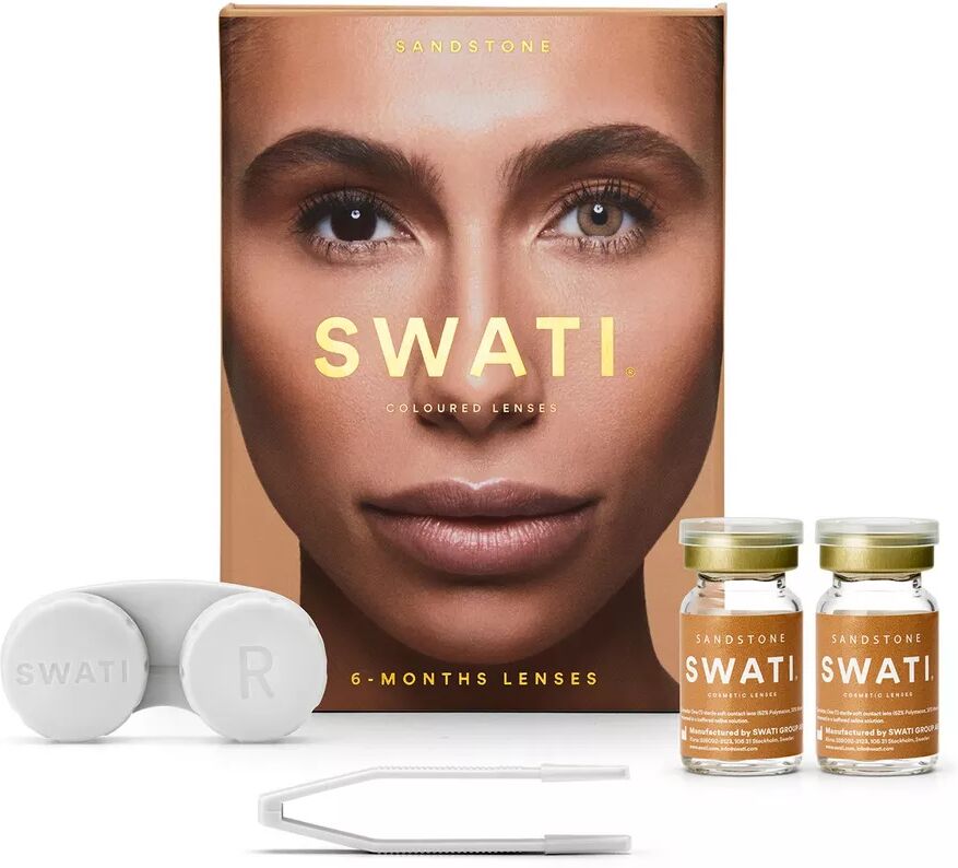 SWATI - Farbige Kontaktlinsen für 6 Monate, Set, SANDSTONE