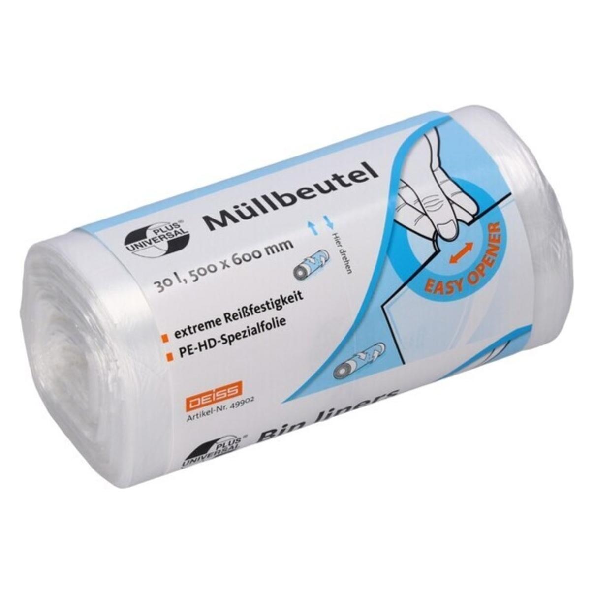 Deiss Müllbeutel 30L aus HDPE 500x600 mm (100x, 30 l) (49902)