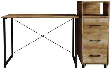 Craft Porch CraftPorch Shabby Chic Writing Desk with Side Cabinet