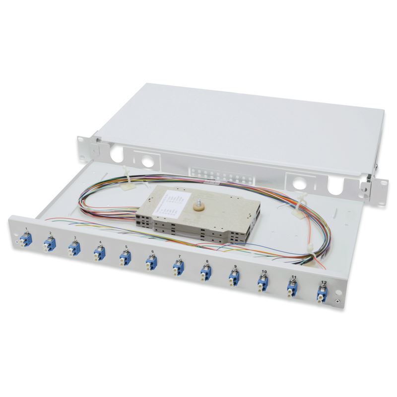 Digitus Assmann LWL Spleißbox, bestückt, 12xLC Duplex, OS2