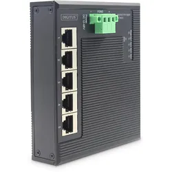 Digitus 5 Port Gigabit Ethernet Netzwerk Switch Switch, Flat, Industrial, Unmanaged