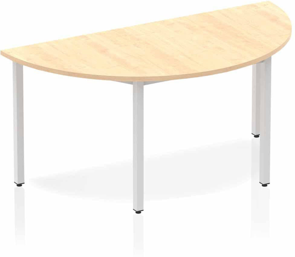 Latitude Run Kyvan 160 cm Half-Circle Conference Table Maple 7