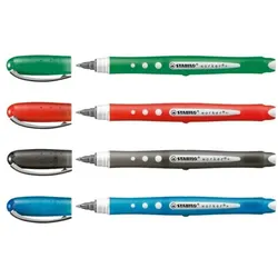 Stabilo 4er-Pack Einweg-Tintenroller »Worker Colorful +« silber