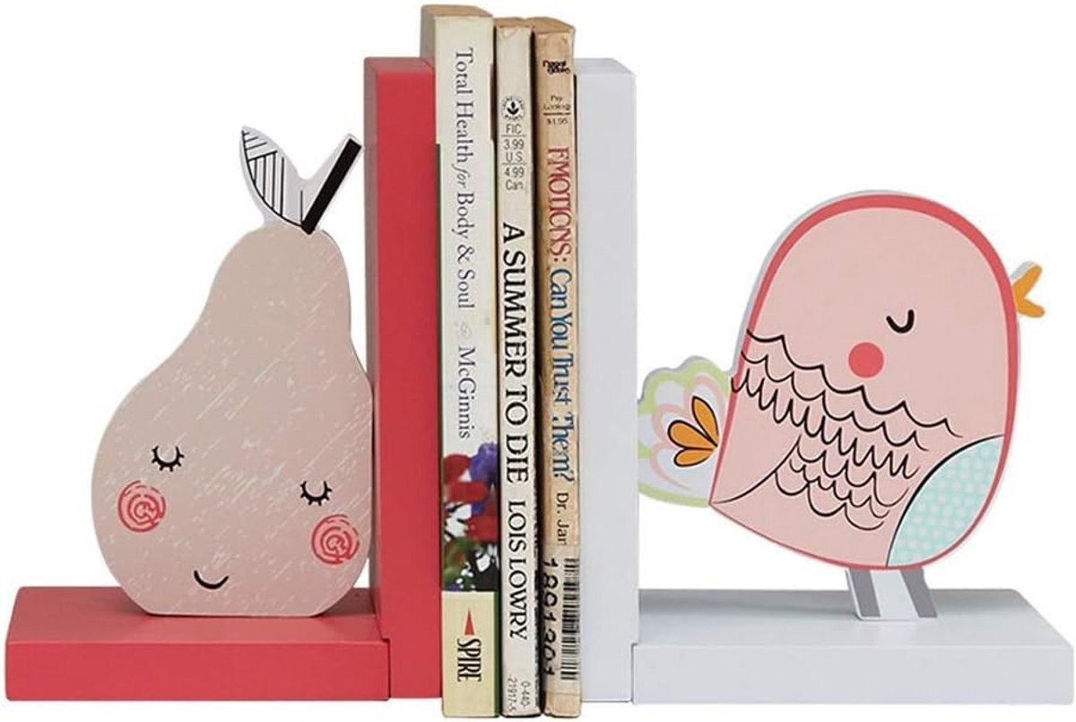 Boekensteunen Set - Decoratieve Steunen - Vrolijk Gekleurd - Breedte: 24 cm