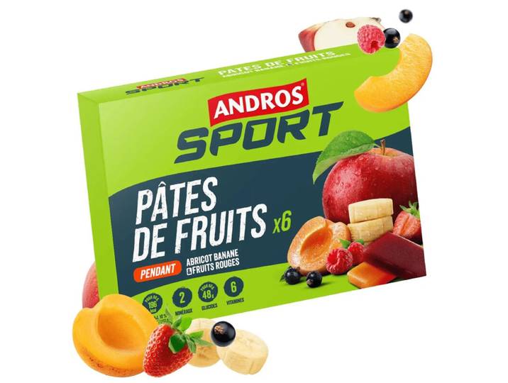 Andros Sport Pâtes de fruits assorties x6 180g