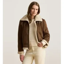 Lauren Ralph Lauren für Damen. 297P04122003 Jacke aus synthetischem Wildleder mit Schnallen, braun (XL), Lässig