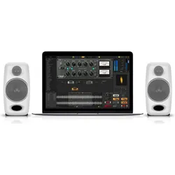 IK Multimedia iLoud Micro Monitor (Aktiv, Paar, 2x 50 W), Monitor Lautsprecher, Weiss