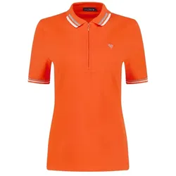 Cherie Golf Damen Polo Lines Halbarm orange