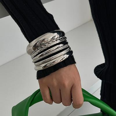 Damen Armreife Dicke Kette Kugel Mode Legierung Armband Schmuck Weiß / Gold Für Ferien Date Geburtstag