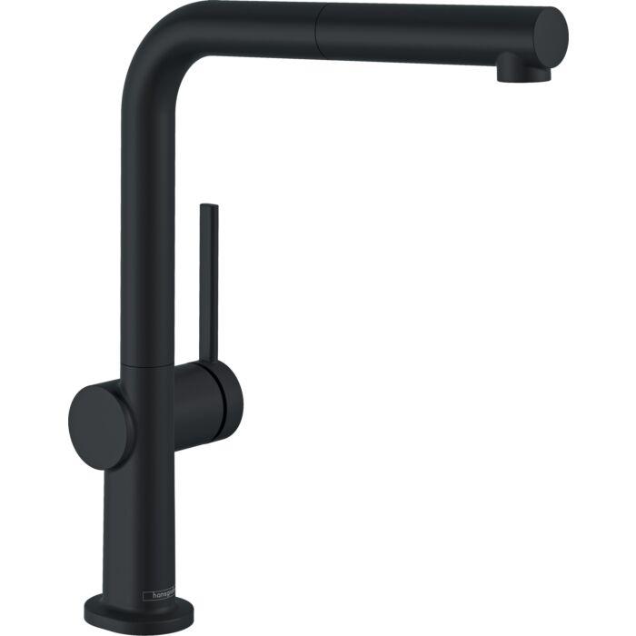 hansgrohe Talis M54 270 Küchenarmatur 72808670 Ausziehauslauf, 1jet, schwarz matt