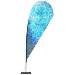 Beachflag Glasfaser TropfenForm Small Druck