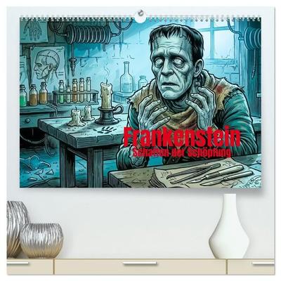 Frankenstein — Schatten der Schöpfung (hochwertiger Premium Wandkalender 2027 DIN A2 quer), Kunstdruck in Hochglanz