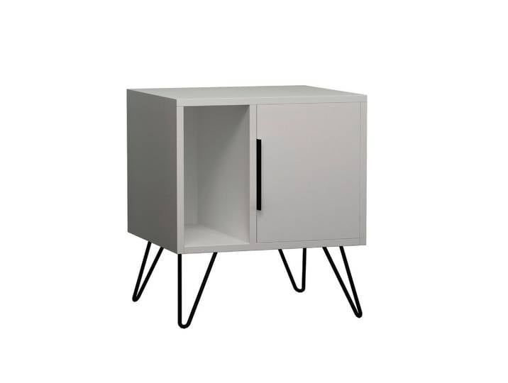 Livetastic Nachtschrank, Weiß, Metall, 50x60x42 cm, Schlafzimmer, Nachttische