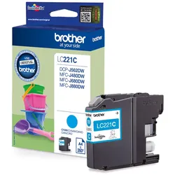 Brother LC-221C / LC-221CBP Tinte cyan