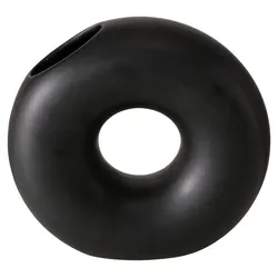 Dekovase Mellery in Schwarz matt