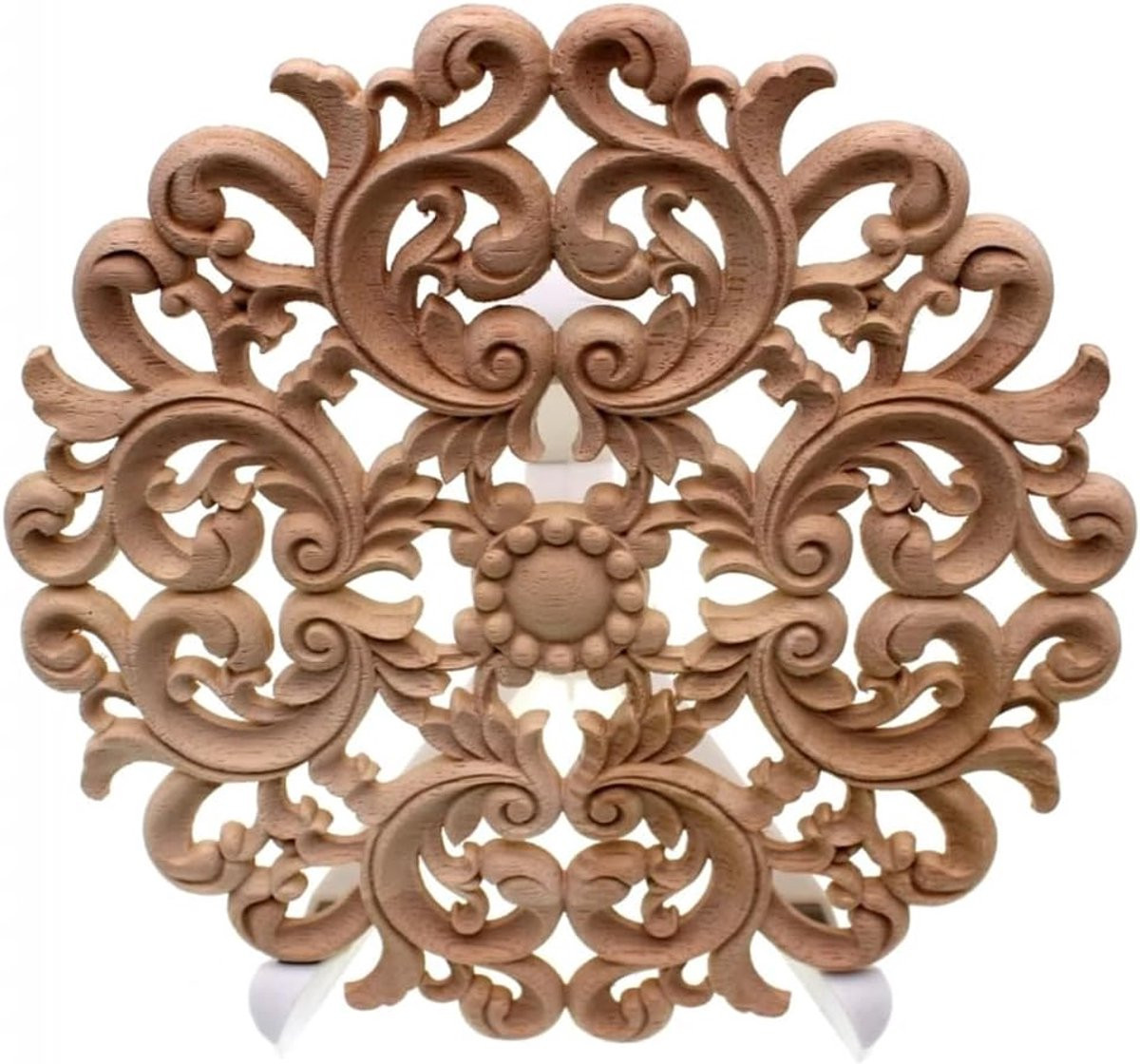 Onbeschilderde houten decoratie applicatie voor het opknappen van meubels, 10 cm