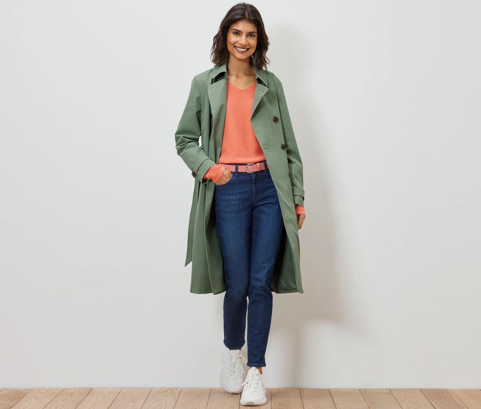 Tchibo - Trenchcoat - Damen - Gr. 34 - hellgrün
