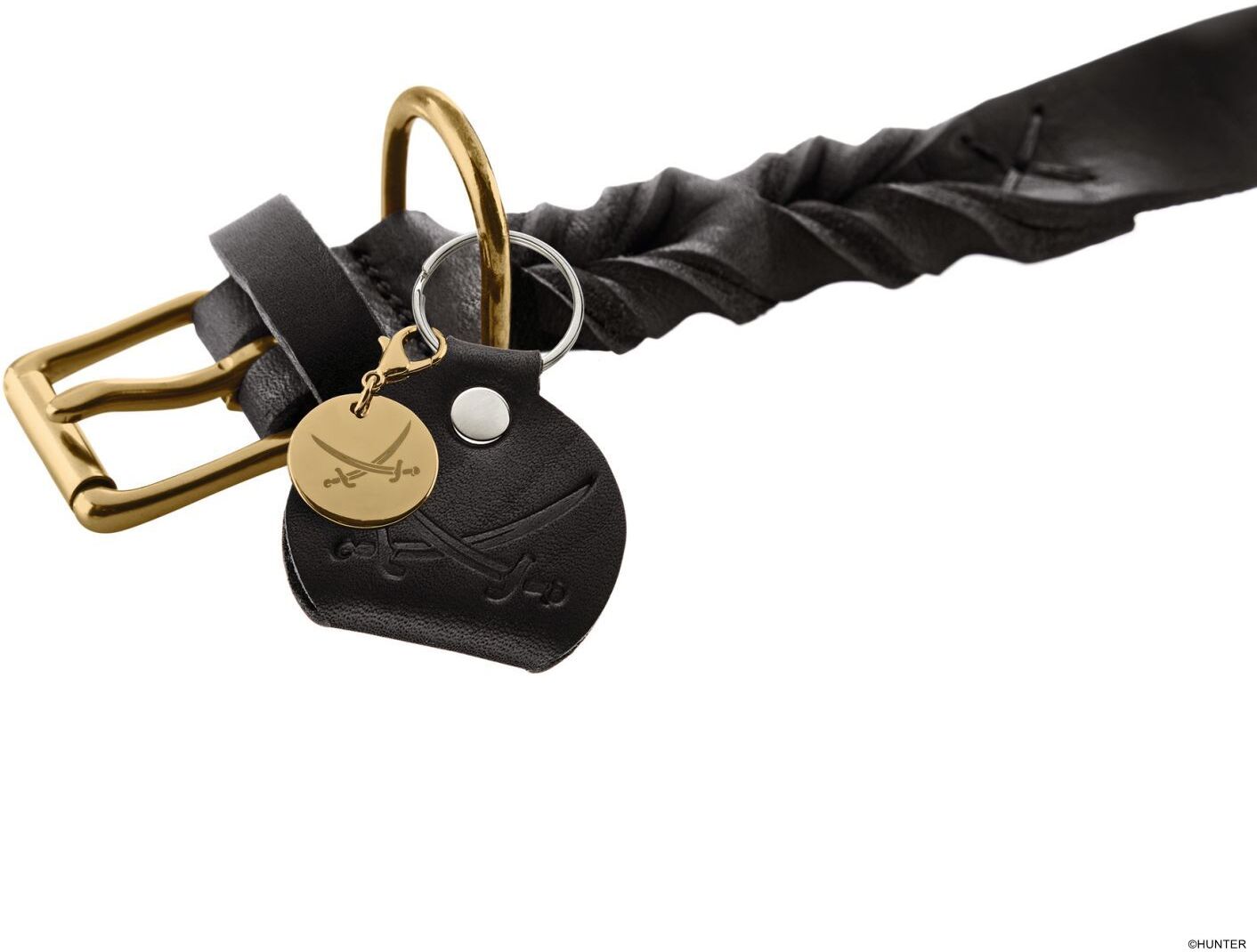 DOG SPORT HUNTER Halsband Sansibar Solid S (40), schwarz