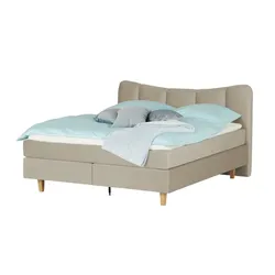 Boxspringbett  Dalur , beige , Maße (cm): B: 200 H: 110