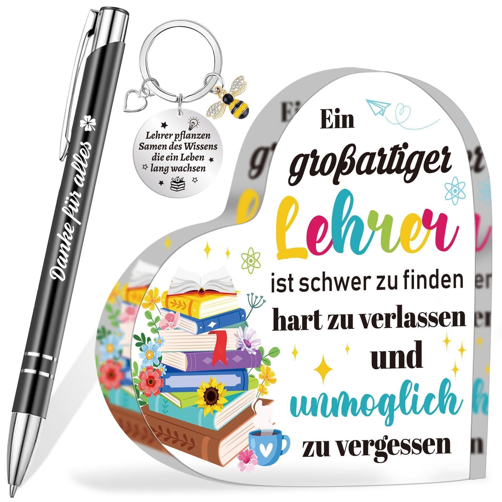 Hartvormige Acrylaat Decoratie voor Leraars - Persoonlijke Afscheidsgift