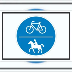HB-Druck Schild Rad- und Reitweg Symbol A3 (297x420mm)
