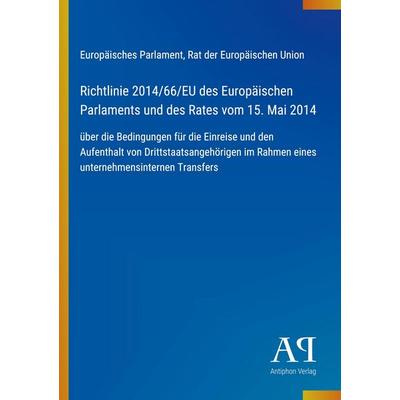 Richtlinie 2014/66/EU des Europäischen Parlaments und des Rates vom 15. Mai 2014, Taschenbuch von Europäisches Parlament,Rat der Europäischen Union,