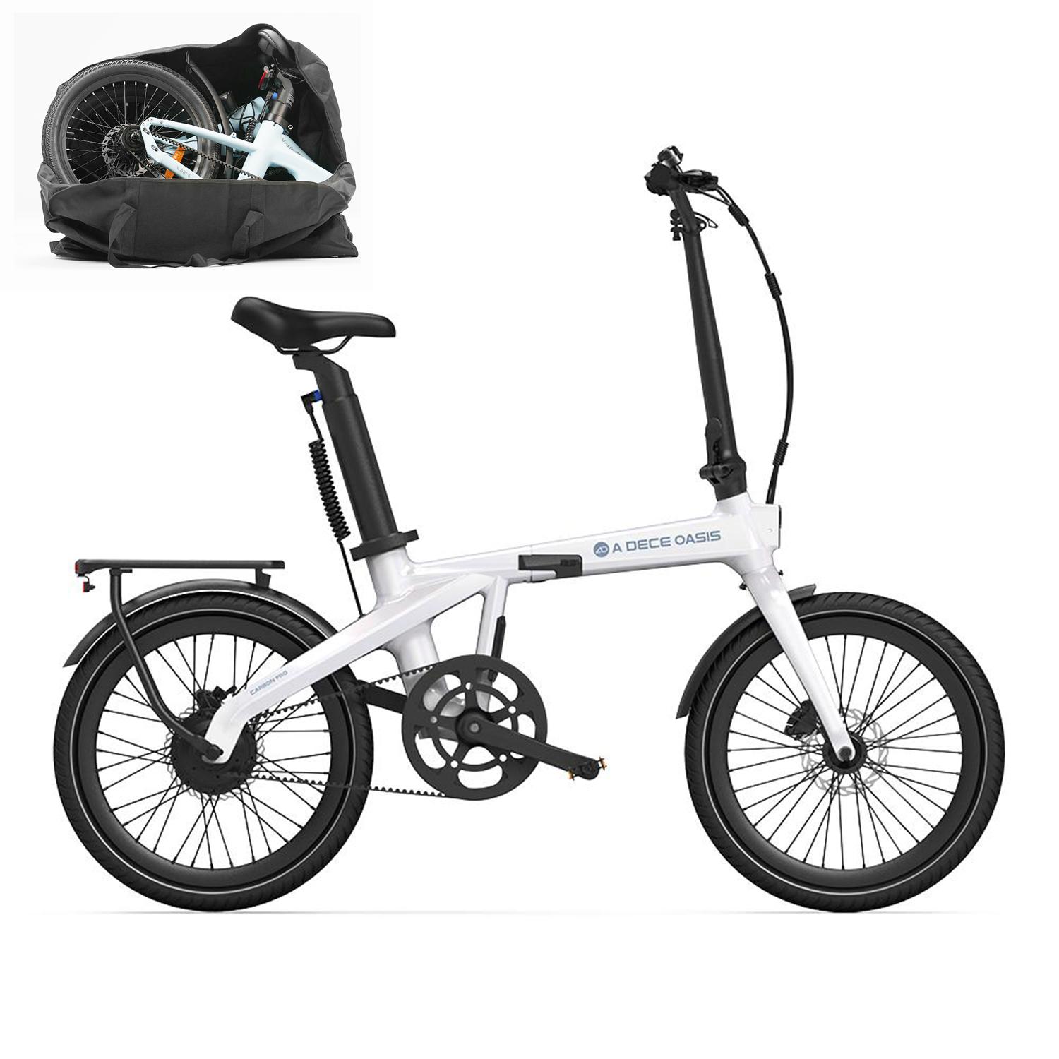 ADO E-Bike Carbon Pro Elektrofahrrad, ebike Damen/ebike Herren,Faltrad,klapprad, Riemenantrieb, IPS LCD Display,ADO APP+NFC,BAFANG Motor,2 Gang