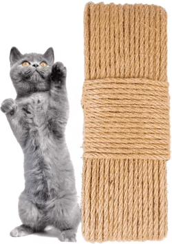 Inspire Picks Durable Twisted Jute Rope For DIY Cat Scratcher & Cat Tree Repair 8mm 20m