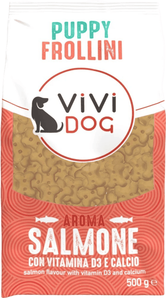 Kit Risparmio 2x500G ViVi Dog Biscotti Frollini SALMONE PUPPY