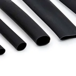 Schwarz Schrumpfschlauch für Kabel - 127 Stk