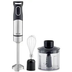 Silva Homeline SMS 6502 Stabmixer 700 W mit Messbecher, mit Zerkleinereraufsatz, Stabmixer, Schwarz, Silber