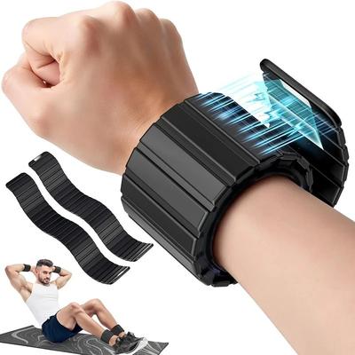 Inspired Living Magnetic Wrist Weights & Ankle Weights Set Adjustable Wearable Weights For Yoga, Walking & Pilates 500g X 2 Black