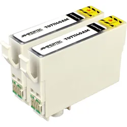 2 kompatible Tinten ersetzt Epson C13T07114H Doppelpack schwarz