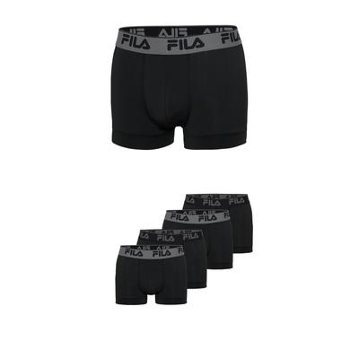 Boxer FILA, Herren, Gr. L, schwarz (650, classic assorted), Single Jersey, Obermaterial: 90% Polyester, 10% Elasthan, körpernah, Unterhosen, schnelltrocknend, ohne Eingriff, körpernah