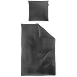Bettwäsche PARIS Mako-Satin (BL 135x200 cm) - grau - BL 135x200 cm