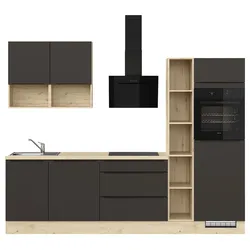 Küchenblock IBZ ohne Geräte ca. 280 cm Braun