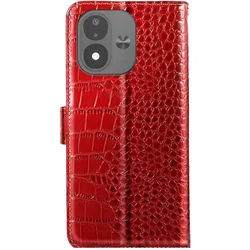 Avizar Croco Anti-RFID Wallet Etui Redmi Note 17 (Xiaomi Redmi Note 17), Smartphone Hülle, Rot