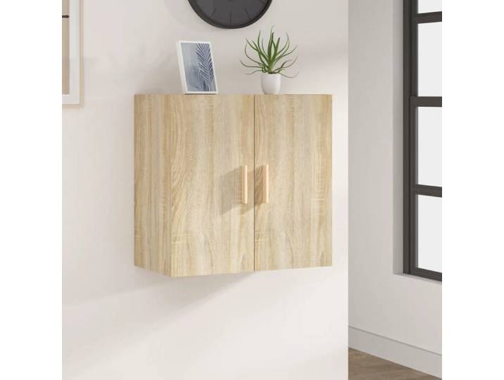 Armoire Murale Armoire Flottante Suspendue Meuble de Rangement Salon Salle de Séjour Chambre Chêne Sonoma 60x30x60 cm 812891