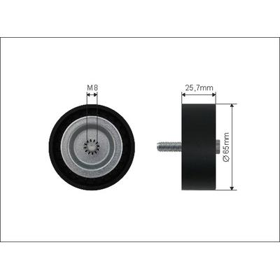CAFFARO Umlenk-/Führungsrolle, Keilrippenriemen 500217 für Mercedes
