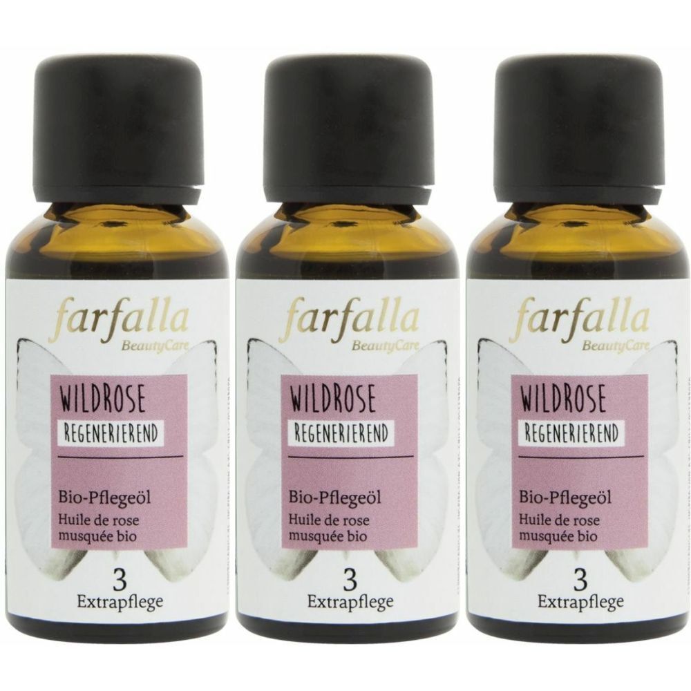Farfalla Bio-Pflegeöl Wildrose 30 ml x3 3x30 Öl