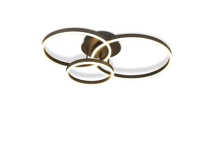 Plafonnier fer noir 81.5x54.5x15cm led 74w