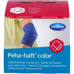Peha-Haft Color Fixierbinde 4 cmx4 M Blau 1 ST