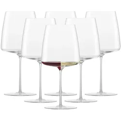Zwiesel Simplify Rotweingläser samtig & üppig, Weingläser, Transparent