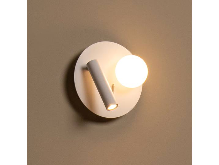 LED Wandleuchte Matiz Ø 17cm Weiß/Weiß Material: Metall Metallart: Eisen Oberfläche Metall: Gestrahlt Nicht austauschbare LEDs LED-Platine