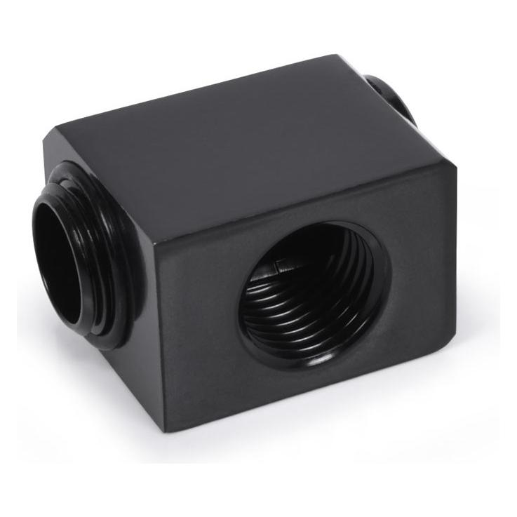 Alphacool Low Profile ES L-Verbinder drehbar G1/4 AG auf G1/4 IG - Deep Black (17578)