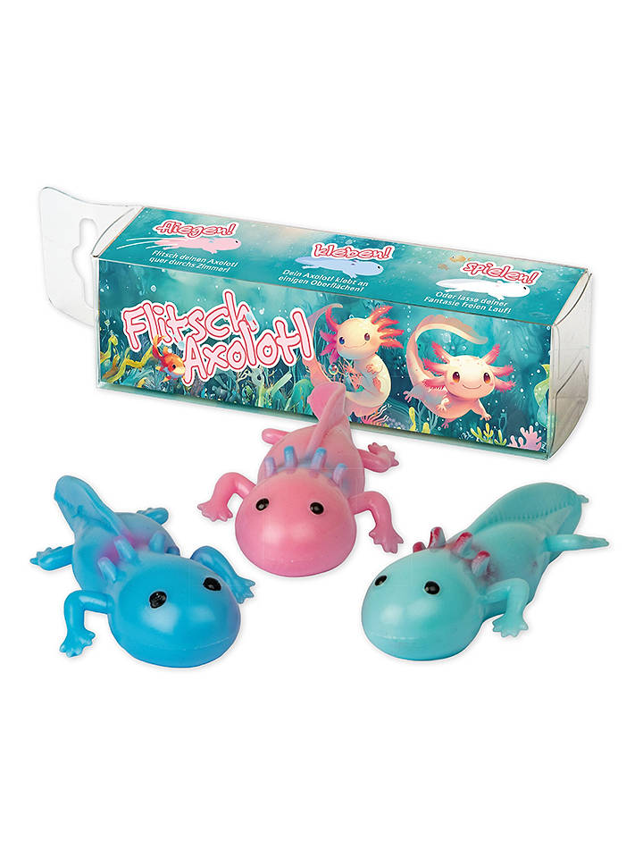Lutz Mauder 3er-Set: Fenster-Flitzer "Flitsch Axolotl" - ab 3 Jahren - onesize