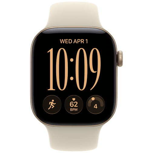Apple Watch Series 12 42mm 5G Gold (Beiges Gumiarmband M/L)